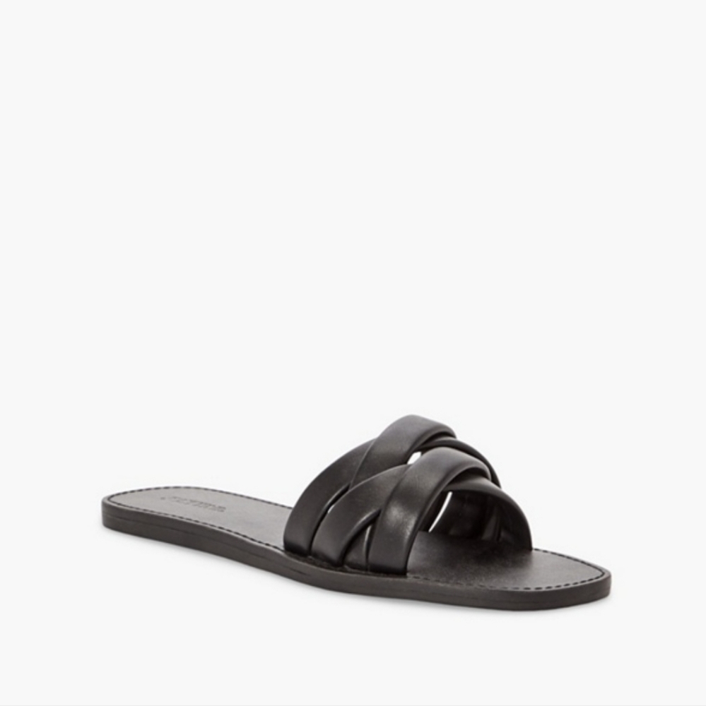 JUSTFAB never worn slide sandal black size 6